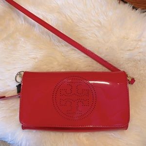 Tory Burch perforated logo crossbody/ clutch bag